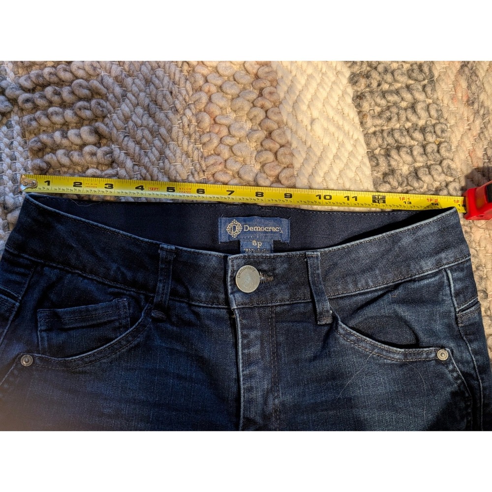 Democracy Ab solution Bootcut Jeans Dark Wash Indigo size 8 petite - Picture 8 of 11